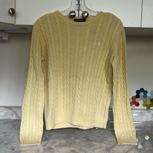 Ralph Lauren yellow cable knit sweater